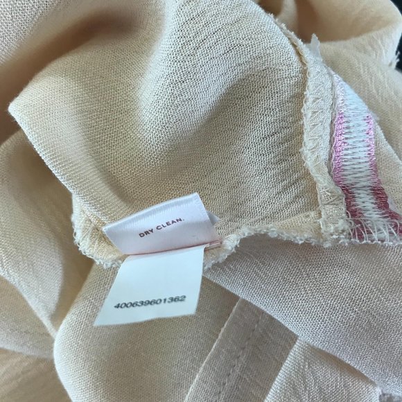 Lauren Conrad Womens Cream Embroidered Sleeveless Semi Sheer Blouse Size S - Picture 8 of 8